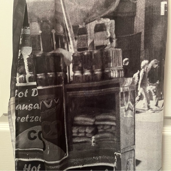 NWT Basic Pleasure Mode Bowtie City Print Satin Long Dress - Picture 7 of 14